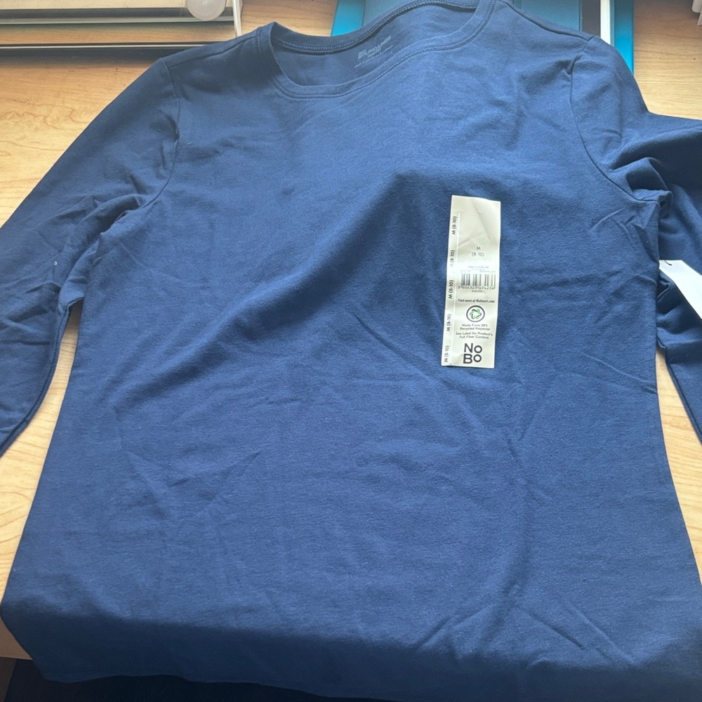 No Boundaries Men's Long Sleeve Tee in Deep Blue